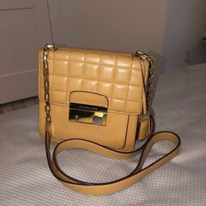 Michael Kors Tan Small Gia Quilted Crossbody